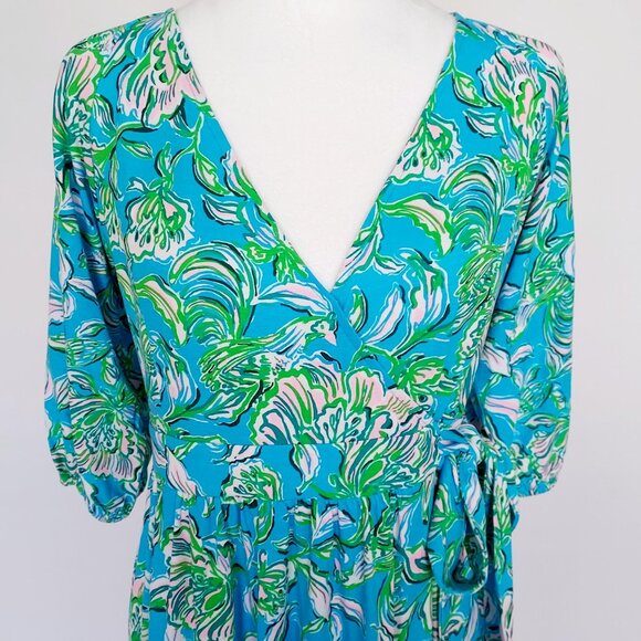 Lilly Pulitzer Women's Brantley V-Neck Midi Wrap Dress Size Small - Picture 6 of 16